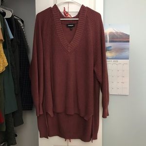 Burgundy knit sweater